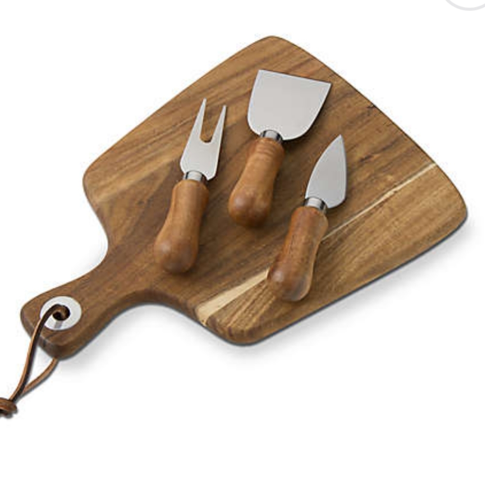 TAG Say Cheese! Paddle Cheese Board & Utensil Set